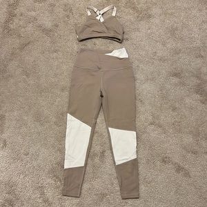 Beyond Yoga beige and cream set